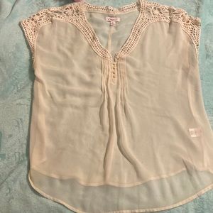 Candies sheer crochet design blouse